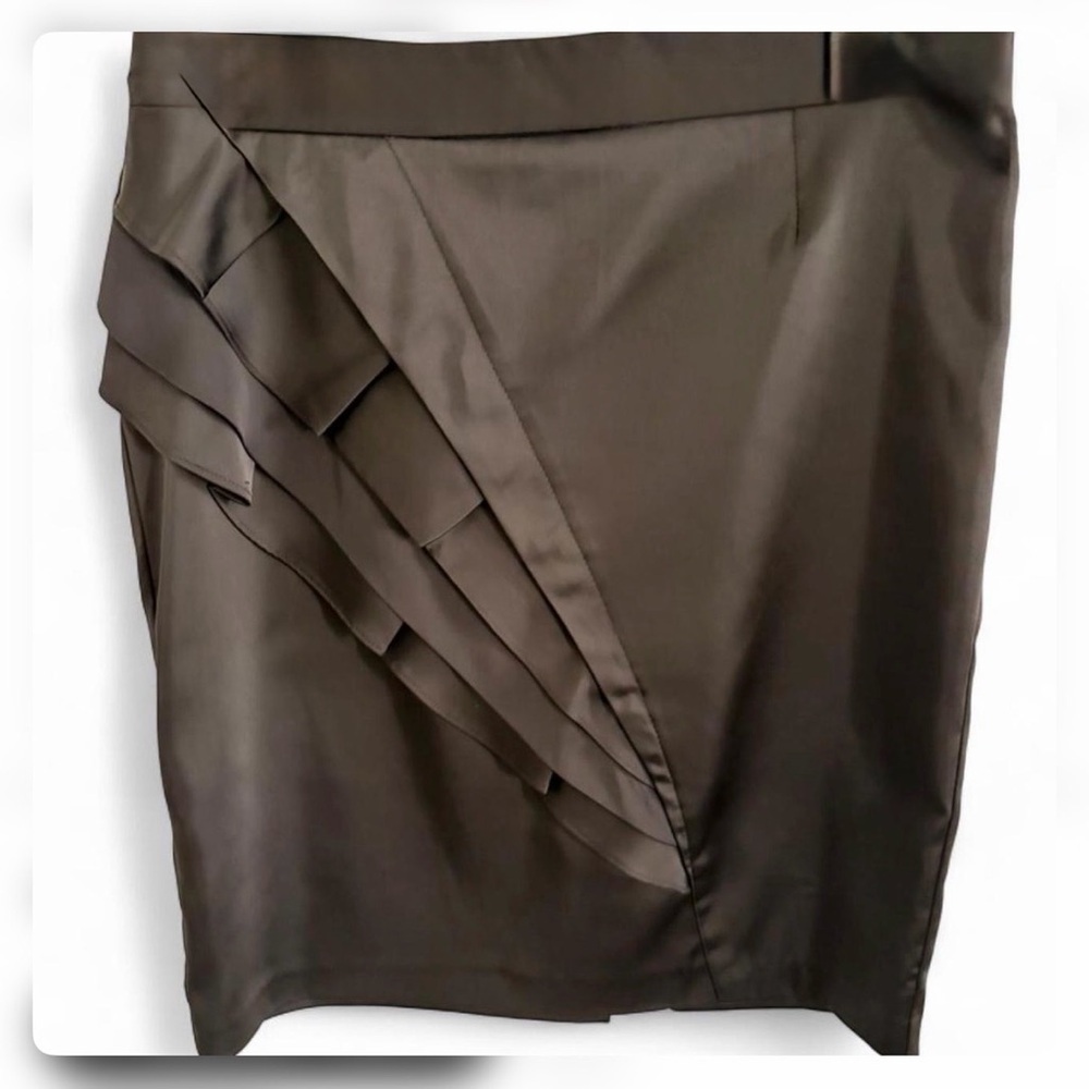 Apt. 9 Elegant Black Satin Pencil Skirt